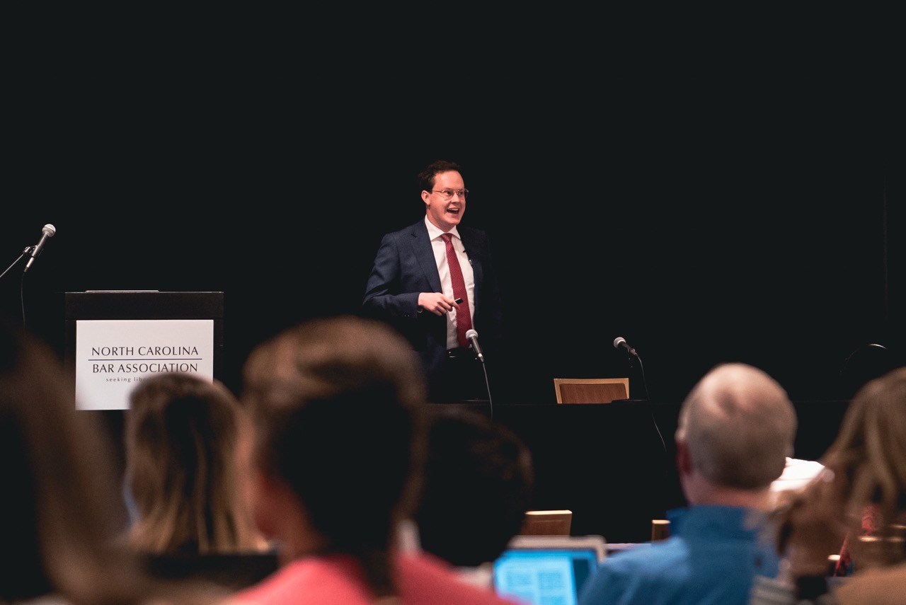 Chase speaking at event